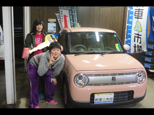 ピンクのラパン納車おめでとうございます 新車市場 真岡東郷の納車式 新車市場 公式